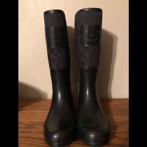 Mint condition Coach rain boots. Never worn
